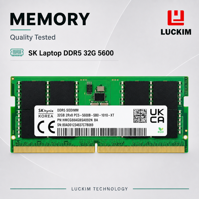 DDR5 32GB 5600MHz PC5-44800 Laptop Memory SO-DIMM 262-Pin 1.1V RAM Module