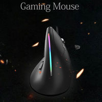 Mouse Vertikal Berkabel RTS T-50 Ergonomis RGB untuk Kantor dan Gaming, 9 Tombol, 12800 DPI, Dapat Diprogram, Tersedia di A-mazon, EBay, PC