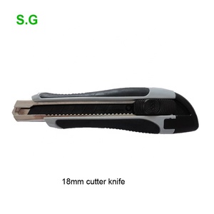 Couteau utilitaire à poignée en caoutchouc antidérapant, couteau à lame détachable rétractable avec lame tranchante SK5 - Product Image 3