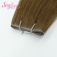 Superbe Cheveux Humains Double Drawn Genius Butterfly Weft # 6 mèches brunes moyennes de 28 pouces pour salons de beauté, vente en gros
