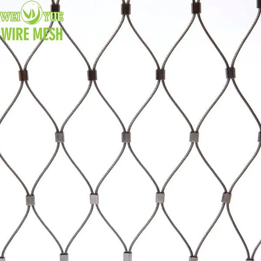 SUS316 Stainless Steel Wire Cable Drop Safety Net For Protection