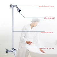 Kit de mélangeur de pommeau de douche en laiton chromé double fonction moderne industriel extérieur système de robinet de douche exposé avec valve