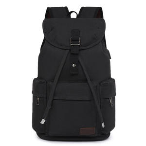 Custom Printed Vintage <b>Large</b> <b>Capacity</b> Canvas Usb <b>Backpack</b> Laptop School Bag <b>Backpack</b> - Product Image 6