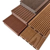 Planche de terrasse extérieure en WPC teck, grain de bois 3D, imperméable, antidérapante, revêtement composite pour jardin, patio, piscine et balcon
