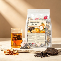 BORUN OEMODM Thé aux fleurs de Chenpi Pu-erh en sachets pyramidaux 120g (30 sachets de 4g) – Favorise la digestion et le métabolisme – Infusion chaude/froide