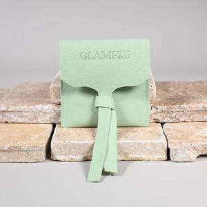 New Arrival MIcrofiber <b>Envelope</b> Flap Jewelry Pouch with Custom Deboss Logo Print Gift Package for Necklace Bangle Rings - Product Image 1