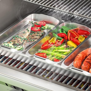 Latest New 3 in 1 Stainless Steel BBQ <strong>Grill</strong> Basket Set for Fish and <strong>Vegetable</strong> - Product Image 2