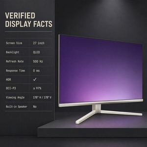 จอเกมมิ่งขนาด 27 นิ้ว แบบ Wide Dynamic Range ความละเอียด 2K 500Hz <span class=keywords><strong>QLED</strong></span> HDR500 ASV พร้อมพอร์ต DisplayPort สำหรับคอมพิวเตอร์ตั้งโต๊ะ - Product Image 3