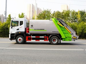 Camion compacteur de déchets de grande capacité Dongfeng 4X2 12/15m³ de qualité supérieure pour l'élimination des déchets commerciaux - Product Image 4