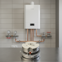 Brûleur à gaz industriel à haute efficacité, type intégré avec souffleur, pour remplacement de chaudière