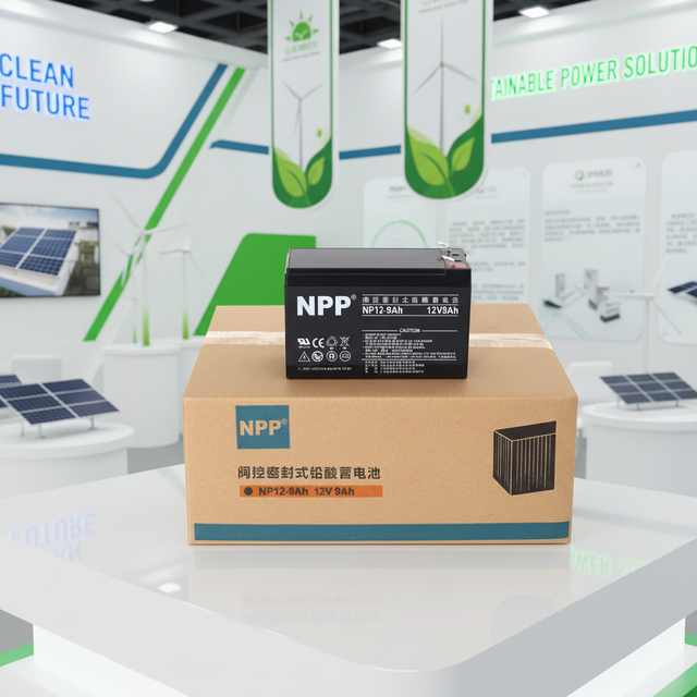 NPP 12V NP12-9Ah Battery Low Self-Discharge for Industrial Control Devices Communication Tower Backup Camper Power Supply