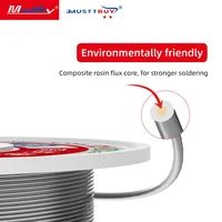Kawat Solder Musttby G27 40g 04/06mm Kemurnian Tinggi dengan Inti Rosin, Tanpa Pembersihan, Suhu Rendah, Alat Las untuk Kamera