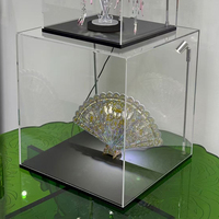 Vitrine d'exposition moderne en acrylique transparent personnalisable DIY, épaisseur du panneau 5 mm, étagère métallique pour figurines, décoration intérieure, marchandises