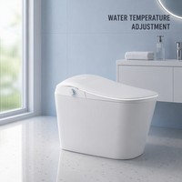WC intelligent avec télécommande, fixation au sol, évacuation en S, désodorisation automatique, siège chauffant pour les maisons modernes