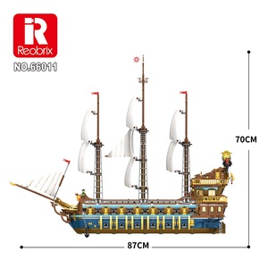 Reobrix 66011, Kit de Modelo del Barco Pirata Sun-<span class=keywords><strong>Grand</strong></span> Royal Fleet |   87 cm de largo, 2830 piezas, detalles exquisitos para mayores de 14 años - Product Image 3