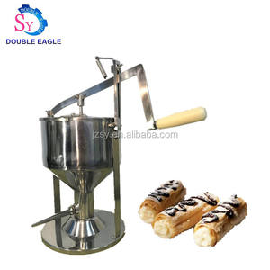 Máquina de llenado de churros españoles de 4-8L, relleno Manual de crema de hojaldre, relleno de mermelada de pan de acero inoxidable, herramientas de inyector con 3 tubos - Product Image 1