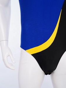 Justaucorps de gymnastique pour hommes en Spandex sublimé, sans manches, coupe haute, pour compétition, entraînement artistique et uniforme d'équipe - Product Image 4