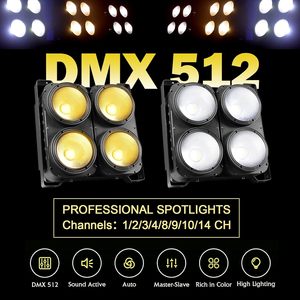 Venta al por mayor 4*100W COB Blinder Light 4 ojos blanco cálido y blanco frío COB Par Light DMX512 para escenario <span class=keywords><strong>teatro</strong></span> concierto audiencia luces - Product Image 3