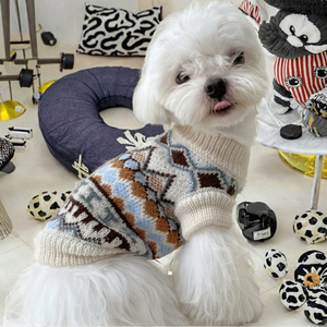 Pull pour chien de style princesse de luxe XL en polyester, imprimé pour l'hiver et le printemps, jolis vêtements pour chien avec un design traditionnel - Product Image 3