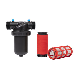 Filtro a disco a Y in plastica <span class=keywords><strong>ARKA</strong></span> F50TS da 1-1/4 pollici, 120 mesh, nero e rosso per irrigazione a goccia e annaffiatura - Product Image 3