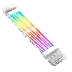 Iluminación LED direccionable ARGB <span class=keywords><strong>24</strong></span> <span class=keywords><strong>PIN</strong></span> PSU Cable de extensión para PC Placa base Gaming Computer Gaming Cases 5V 3PIN <span class=keywords><strong>RGB</strong></span> Sync - Product Image 2