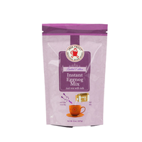 Sachet refermable à fond plat pour mélange de boisson au lait instantané Eggnog 8 oz, sac en nylon PE avec fermeture éclair