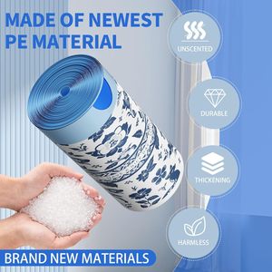 Bolsas de Basura Huamaohengchun de 13 Galones, con Cordón, a Prueba de Fugas, de LDPE, con Asas Largas, Control de Olores, Resistentes a Desgarros, Coloridas, Paquete de 80 - Product Image 3