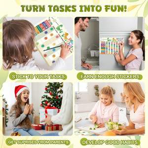 Tableau de récompenses magnétique effaçable licorne le plus vendu pour enfants, jeu d'activités pour réfrigérateur, équipement de motivation transfrontalier - Product Image 5