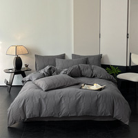 Ensemble de literie Jacquard à trois couches de coton teint en fil de haute qualité de luxe ensemble de housse de couette à motif géométrique floral végétal