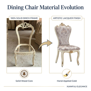 Sedia da Pranzo Tradizionale Europea Elegante in Legno Massello Laccato Nero e Dorato a Mano, con Intagli e Imbottitura, Arredamento per Sala da Pranzo - Product Image 5