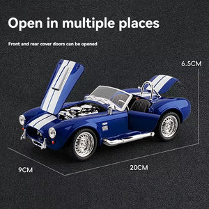 Nuovo Modellino Auto Vintage Convertibile Viper in Scala 1:22, Veicolo Giocattolo in Metallo Pressofuso con Simulazione di Suoni e Luci, Oggetto da <span class=keywords><strong>Collezione</strong></span> - Product Image 3