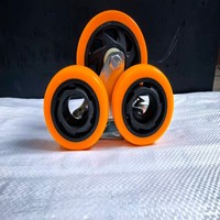 Roues Industrielles Pivotantes 4 Pouces Orange Bleu Noir Rouge 100mm en PVC pour Chariot Robuste Acier PP PU Sans Entretien Filetées