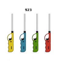 Briquet torche souple rechargeable en plastique promotionnel de Chine avec logo personnalisé, alimenté au butane pour usage extérieur