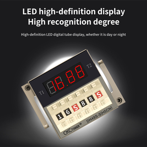 Digitaler LED Programmierbarer Zeitschalter DH48S-S 0,1S-99H Steckdosenbasis AC/DC 12V 24V 36V 110V 220V 380V Wiederholzyklus-<span class=keywords><strong>Timer</strong></span> - Product Image 3
