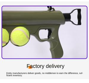 Cane interattivo lanciatore palla giocattolo da Tennis sostenibile per la formazione di animali da compagnia e l'istruzione essenziali per animali domestici forniture e pistola - Product Image 6