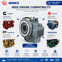 Boîte de vitesses marine robuste HC600A certifiée CCS, transmission compatible avec les moteurs marins Caterpillar Weichai