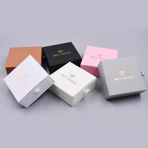 Bestpackaging 6 Warna Kotak Kemasan Perhiasan Kualitas Tinggi Jewel Drawer Paper Case untuk Hadiah Gelang Kalung Earring Storage
