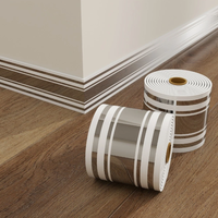 Bande de protection auto-adhésive moderne et imperméable pour plinthes, motif géométrique flexible, pour cuisine, chambre et salle de bain