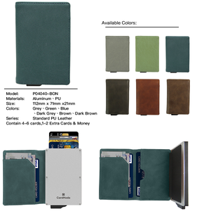 Porte-cartes RFID en cuir PU CardHoda, portefeuille court minimaliste unisexe, fermeture pliante, 6 pouces, cadeau, fabriqué en Chine - Product Image 4