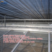 Serre agricole multi-chapelles en verre Blue Sky avec structure en aluminium, fonctionnement automatique, longue durée de vie