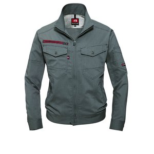 Chaqueta Antiarrugas de Rayón Color Gris Oliva Burtle, Talla LL, Ropa de Trabajo, Japón 7041-59-LL - Product Image 1