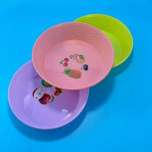 Assiettes à fruits rondes à un dollar, assiettes à fruits en plastique colorées, assiettes pour graines de melon et bonbons, vente en gros disponible à un dollar - Product Image 4