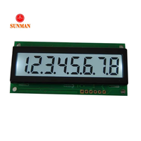 Module LCD Afficheur à segments 8 chiffres Interface série Rétroéclairage blanc 2,7-5,5 V 10,5 mm SMS0801D