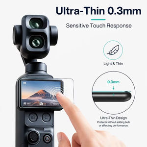 ฟิล์มกระจกนิรภัยสำหรับ DJI OSMO Pocket 4P ฟิล์มกันรอยเลนส์และหน้าจอสำหรับกล้อง Pocket 3/4/4P ฟิล์มใสป้องกันรอยขีดข่วนแบบ HD - Product Image 5
