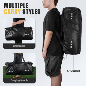 Bolsa de Lona Impermeable de Alta Resistencia de 70L, Fabricada con PVC 1000D, con Cierre Enrollable, Mantiene el Equipo Seco, Ideal para Viajes, Campamentos, Playa, Snowboard, Motociclismo - Product Image 2