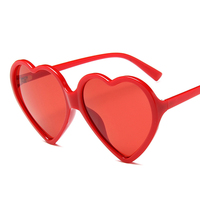 Big Love Heart Lunettes de soleil forme rose surdimensionnée pour femme avec logo personnalisé Coeurs