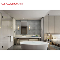 Ensemble de mobilier hôtelier de luxe sur mesure de qualité professionnelle pour chambre double d'hôtel