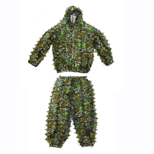 Jaime Tuta Ghillie Mimetica 3D Foglie Woodland per Esterni Kit Mimetico 100% Poliestere Taglia M-XXL per Caccia e Birdwatching - Product Image 4