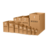 Boîte d'expédition en carton recyclable, boîte en carton ondulé robuste, boîte de déménagement en carton ondulé brun solide, boîtes d'expédition en carton ondulé