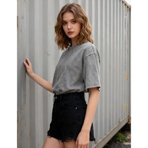 FOXA <b>Womens</b> Oversized T-<b>Shirt</b> 100% Cotton <b>Loose</b> Fit Unisex Short Sleeve Breathable Streetwear Top - Product Image 5